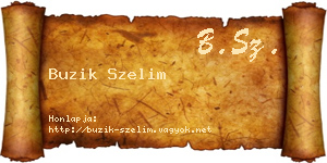 Buzik Szelim névjegykártya